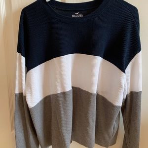 striped blue sweater